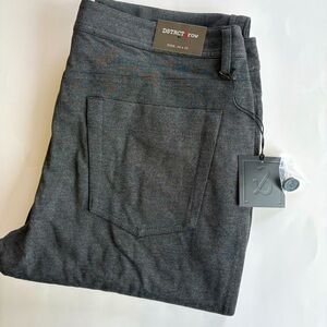 Dstrct & Row‎ Men's 34x32 Charcoal Ponte 5 Pocket Dress Pants Rayon Blend